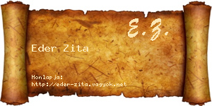 Eder Zita névjegykártya